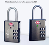 OEM ODM 3 Digital TSA Lock Travel Combination Padlock with TSA Luggage Check Status Function