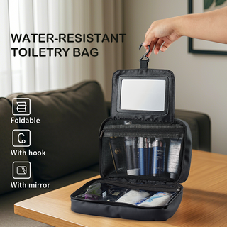 13550PBK4 OEM ODM Travel Cosmetic Bag with Mirror
