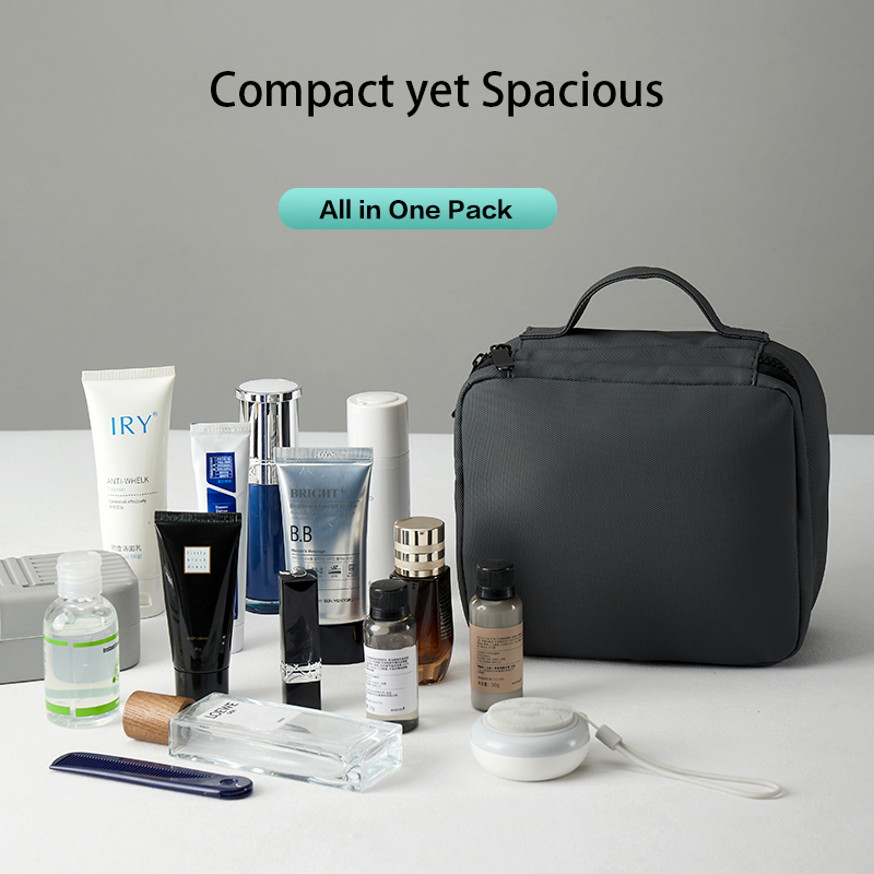 2 IN 1 Eco-friendly Trave Hanging Toiletry Bag with TPU Clear Pouch Supply