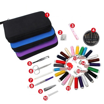 16920 Travelsky Professional Portable Sewing Kits Large Travel Sewing Kit Box Customized Sewing with Various Tools Included 18pcs