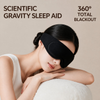 2026 New Upgrade 3D Weighted Gravity Sleep Mask for Deep REM Sleep | 100% Blackout Weighted Eye Mask with 155g Micro Glass Beads