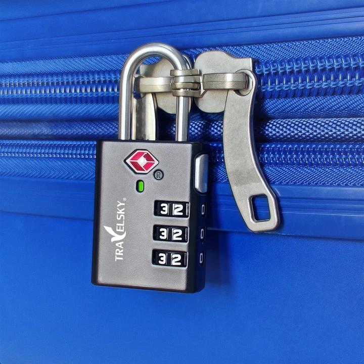 OEM ODM 3 Digital TSA Lock Travel Combination Padlock with TSA Luggage Check Status Function