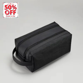 [UP TO 50% OFF] Black Friday Promotion, MAN LARGE CAPACITY TOILETRY BAG WITH DUAL ZIPPER COPARTMENTS