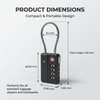 TSA008 Luggage Lock Zinc Alloy Visual Lock Confirm Tool-Free Password Set for Suitcase Business Travel Vacation- TSA Approved Supplier