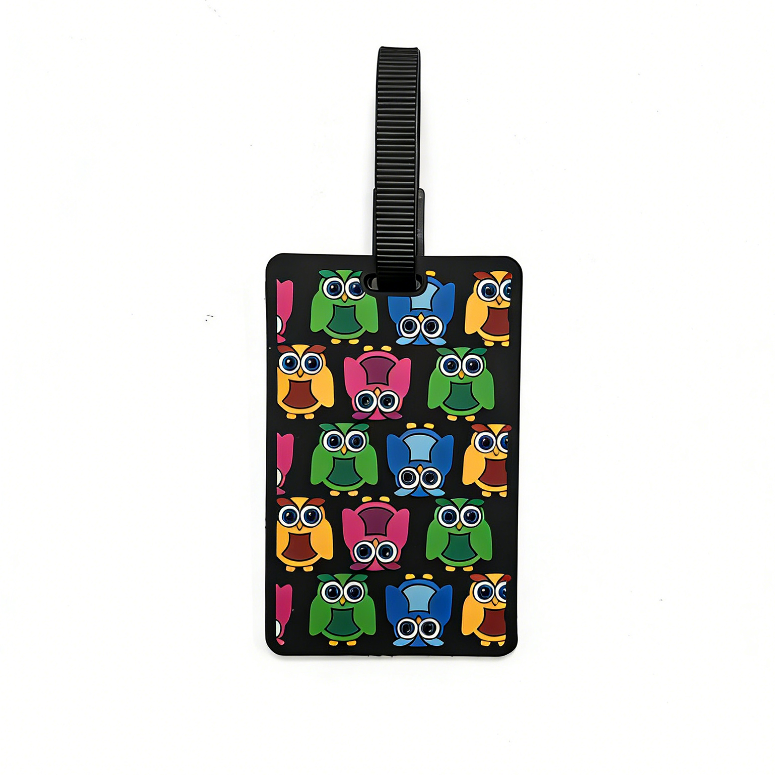 Factory Supply Cartoon Soft Travel Luggage Tag with Removable Strap