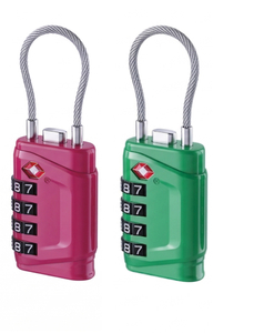 13004C Easy To Read and Set 4-dial Combination TSA Cable Lock