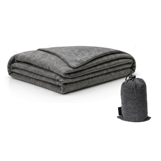 13485A Travel Blanket with Carry Bag, Lightweight Wearable Airplane Blanket