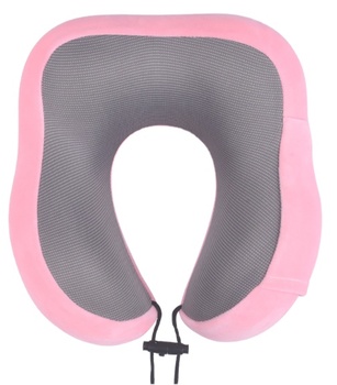 Cuscino Da Viaggio Per Bambini A Forma Di U – Memory Foam 360° – Con Maschera Per Occhi E Tappi Per Le Orecchie – Morbido Velluto – Colore Arancione