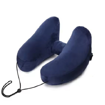 H Design Patent Pillow Flight Sleeping Resting Pillow Inflatable Travel Neck Pillow with Eye Mask And Earplug