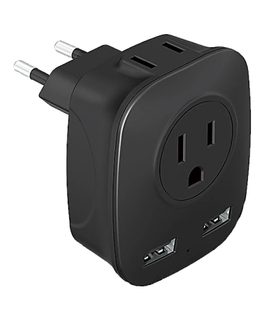 13652E EU Adapter Plug with 2USB Port, One-stop Service Supplier Offer Travel Essentials