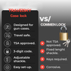 OEM ODM Unique Design Gun Case TSA Lock with Durable & Cut Resistant Alloy Steel Shank