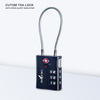 OEM ODM 3 Digital TSA Lock Travel Combination Padlock with TSA Luggage Check Status Function