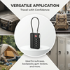 TSA008 Luggage Lock Zinc Alloy Visual Lock Confirm Tool-Free Password Set for Suitcase Business Travel Vacation- TSA Approved Supplier