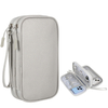 13574C Electronic Organizer Travel Case, Water Resistant Dual Compartment Tech Pouch Cable Organization Storage Bag