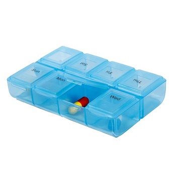 13708Travelsky Hot Sale Travel 7 Days Pill Case Medicine Organizer Storage Waterproof Pill Box Holder