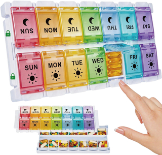 13708E 7 Days Push Button Pill Case