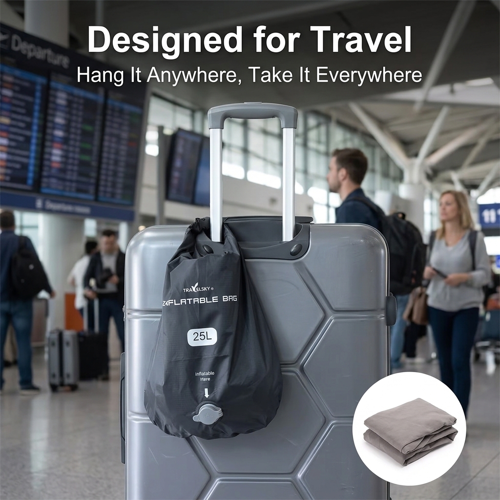 Wholesale Custom Inflatable Body Pillow Rapid Air Inflation Durable PVC Travel Sleep Pillow | BSCI Factory | Travelsky 