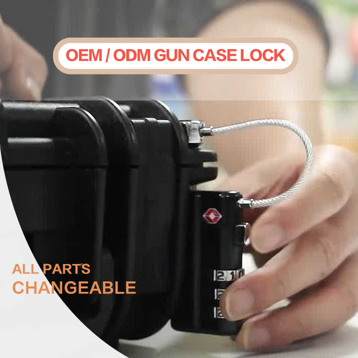 OEM ODM Unique Design TSA Approved Gun Case Lock with Durable & Cut Resistant Alloy Steel Shank