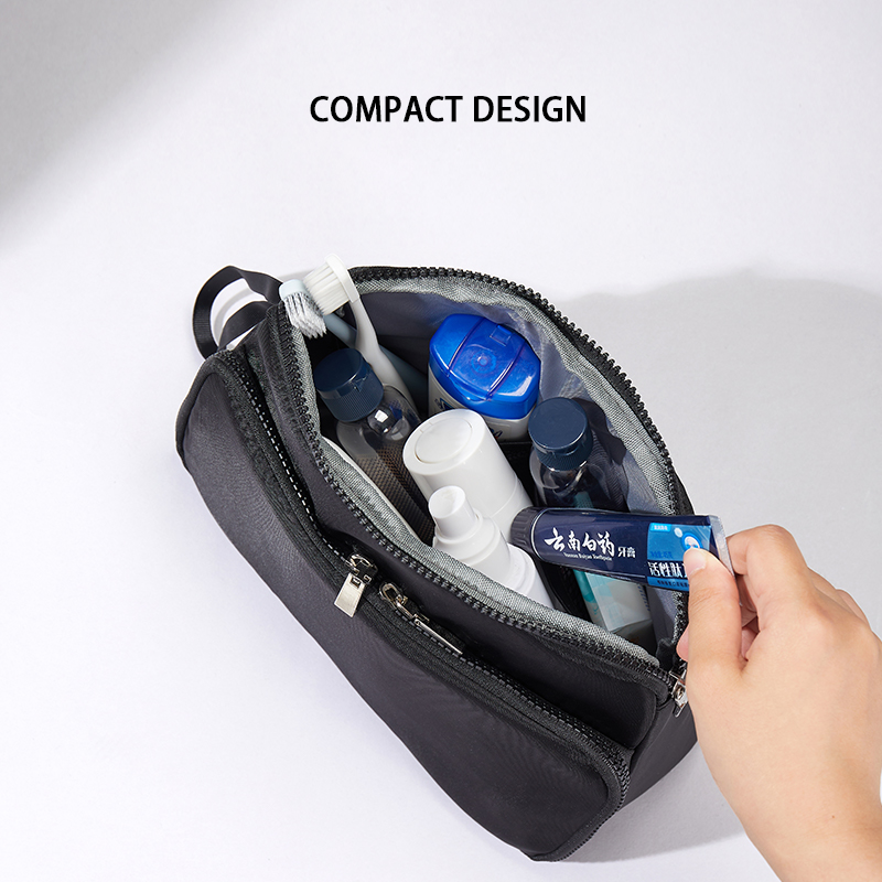 Dual Layer Large Opening Toiletry Bag for Man Women Business Trip