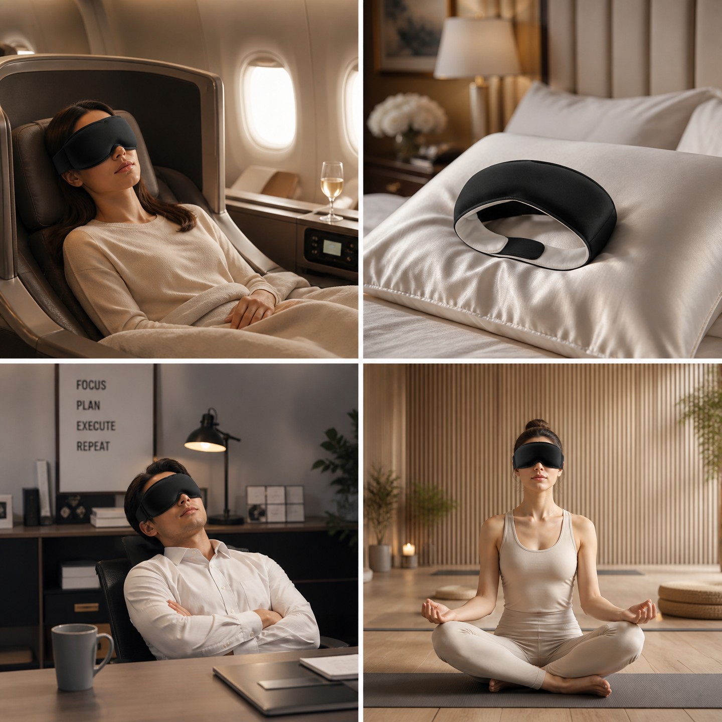 2026 New Upgrade 3D Weighted Gravity Sleep Mask for Deep REM Sleep | 100% Blackout Weighted Eye Mask with 155g Micro Glass Beads