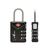 OEM ODM 3 Digital TSA Lock Travel Combination Padlock with TSA Luggage Check Status Function