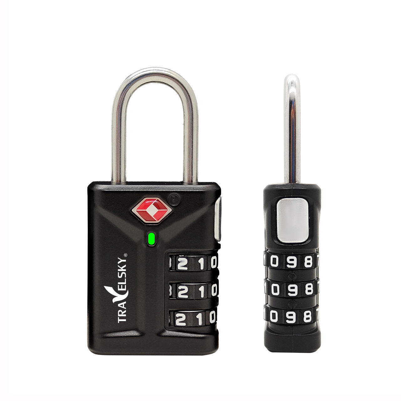 OEM ODM 3 Digital TSA Lock Travel Combination Padlock with TSA Luggage Check Status Function