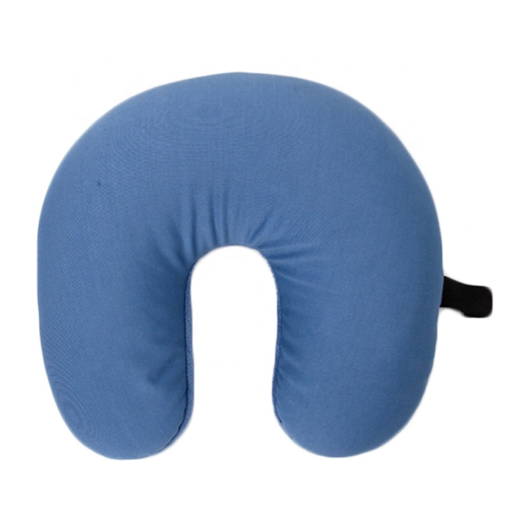 13451 Microbead Pillow Customized Logo Particle Microbeads U Shaped Neck Support Travel Pillow