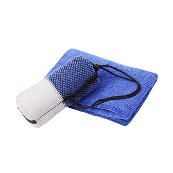 1373001 Travelsky Outdoor Travel Microfiber Towel Fabric Roll With Drawstring Bag