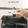 360 SWIVEL HOOKING TOIELTRY BAG WITH DETACHABLE POUCH