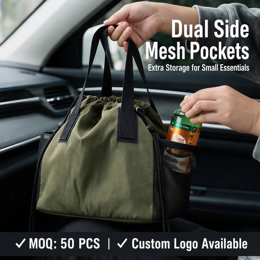 Thermal Foil Lining Lunch Bag Hot Cold Preservation Insulated Tote Easy to Wipe Clean for Office Work Picnic