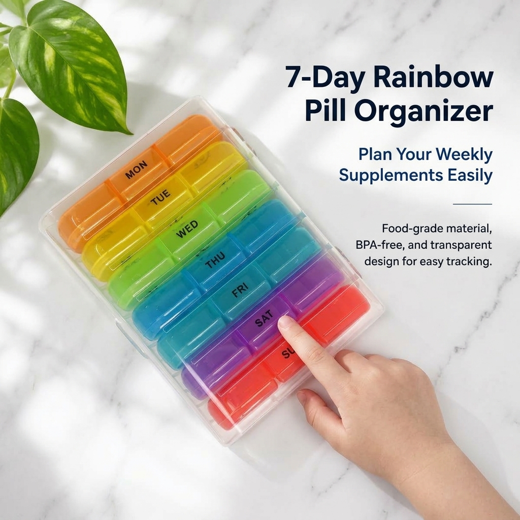 13708E 7 Days Push Button Pill Case