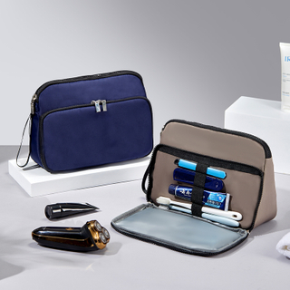 Dual Layer Large Opening Toiletry Bag for Man Women Business Trip