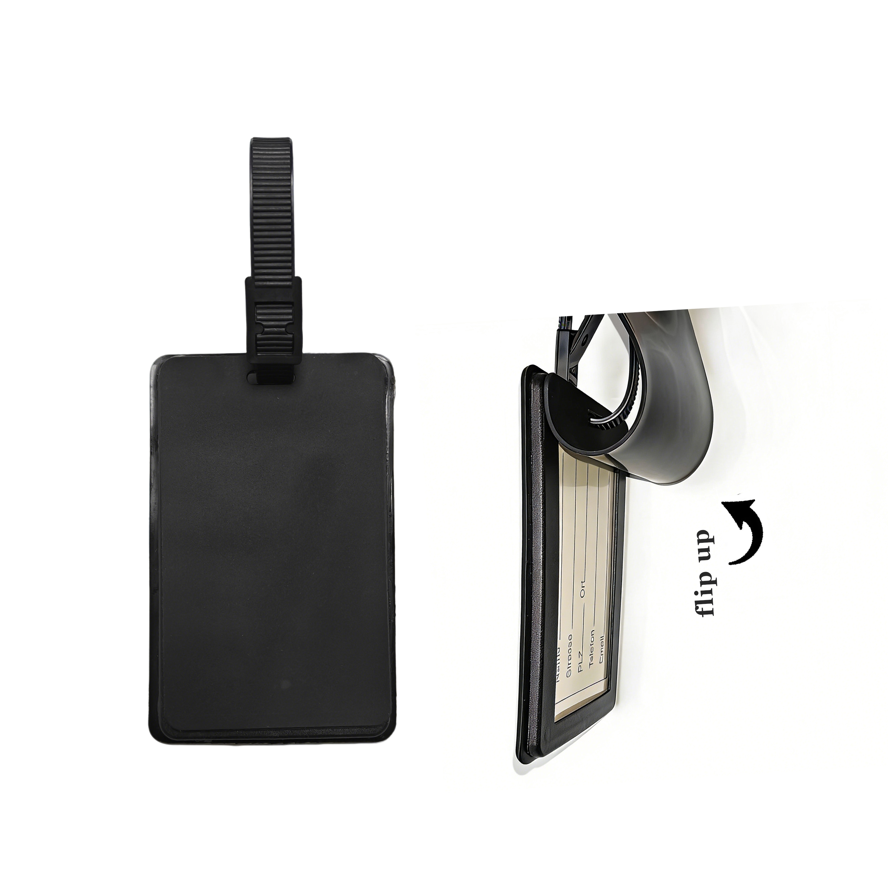 Factory Supply Cartoon Soft Travel Luggage Tag with Removable Strap