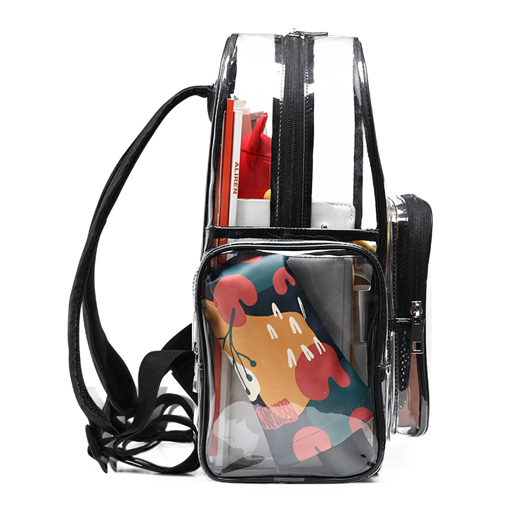16651A Designer Fashion Leisure Bags Clear Transparent PVC Backpack