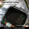 Thermal Foil Lining Lunch Bag Hot Cold Preservation Insulated Tote Easy to Wipe Clean for Office Work Picnic