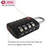 13006 Upgrade Wave Shape Design Suitcase 4 Digital TSA Combination Padlock