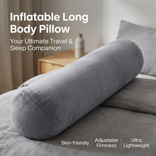 Wholesale Custom Inflatable Body Pillow Rapid Air Inflation Durable PVC Travel Sleep Pillow | BSCI Factory | Travelsky 