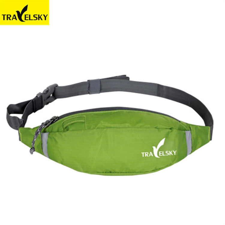 Travelsky Fashion Adjustable Muti-function Men Running Nylon Fanny Pack Sport Waist Belt Bag 