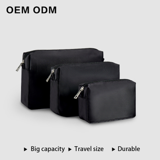 Factory Diretly Offer Mens Business Trip Compact Design Toiletry Bag With Zipper Closure