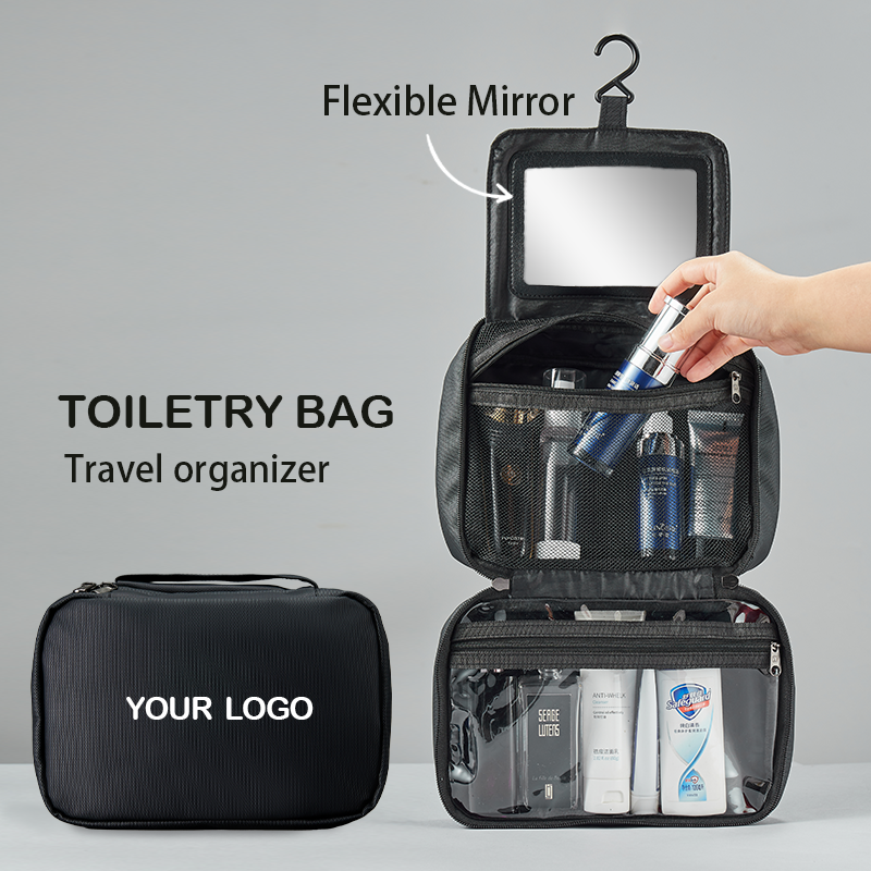13550PBK4 OEM ODM Travel Cosmetic Bag with Mirror