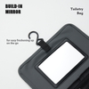 HOT SALE Durable 600D French Terry Fabric Travel Toiletry Bag with Built-in Mirror