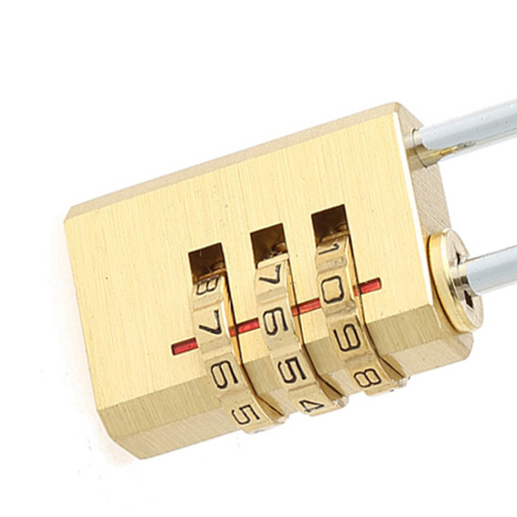 combination luggage brass lock 13001-3