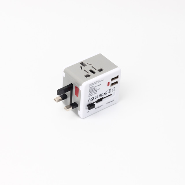 Universal travel adapter with 2 USB 3