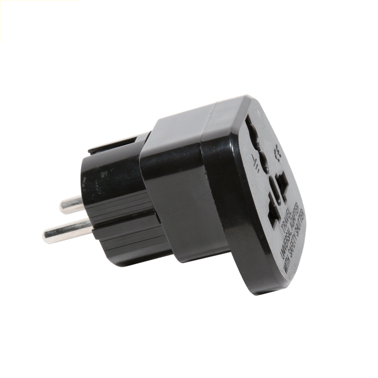 European 2 flat pin type plug universal travel plug adapter-2