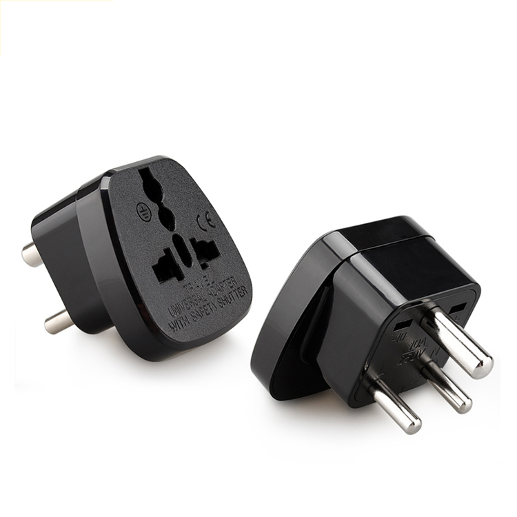 Gift 10A travel adapter 3 pin south africa indian plug-1