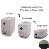 Three Layer Two Valve PVC Flocking Foot Rest Pillow