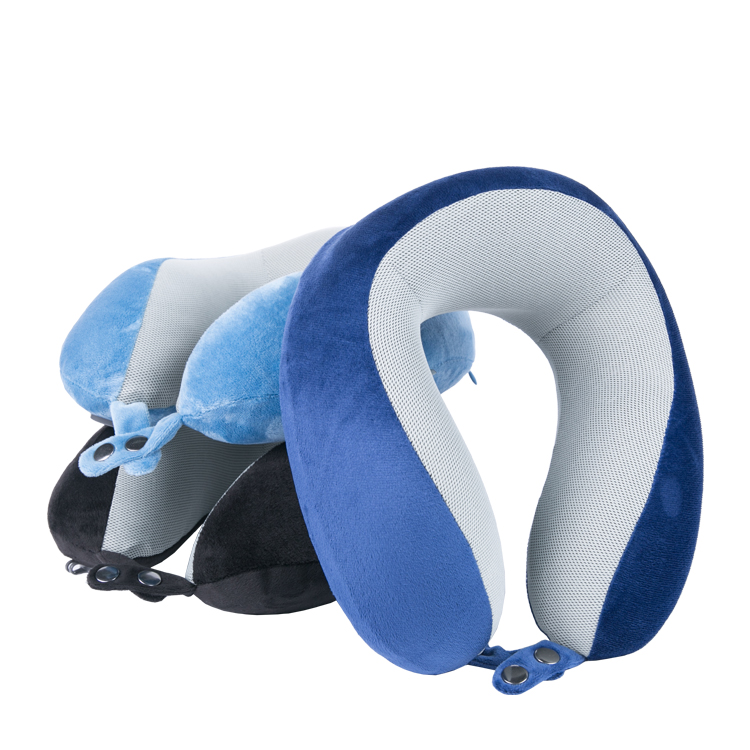 Semi-inflated Half Memory Foam Inflatable Neck Pillow