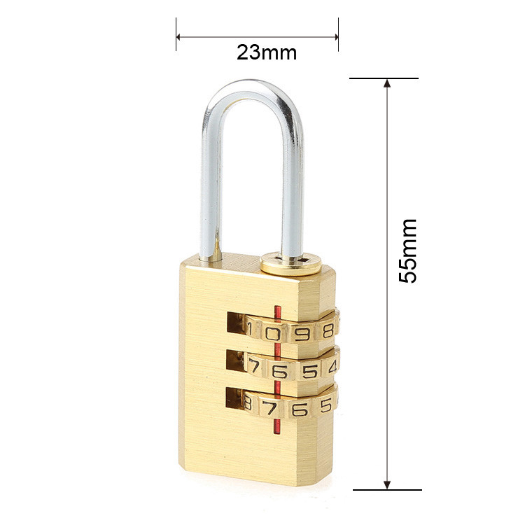 combination luggage brass lock 13001-6