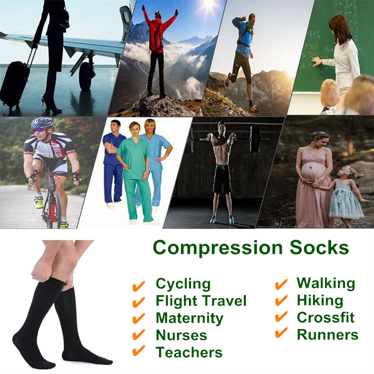 13448 Nylon+elastic+spandex Compression Sock 6