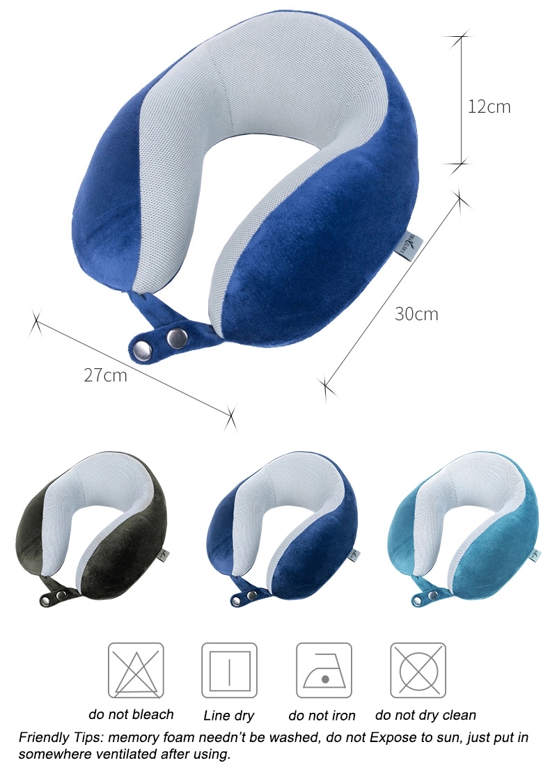 Semi-inflated Half Memory Foam Inflatable Neck Pillow 13